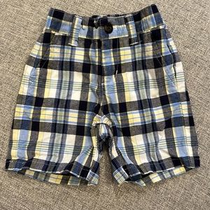Janie and Jack plaid print shorts